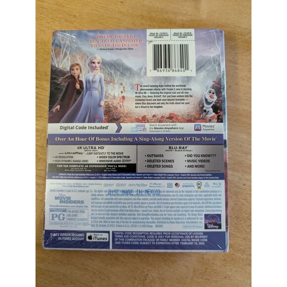 Frozen II (4K UHD, Blu-ray, Digital) Target Exclusive Storybook *SEALED* New - Picture 4 of 6
